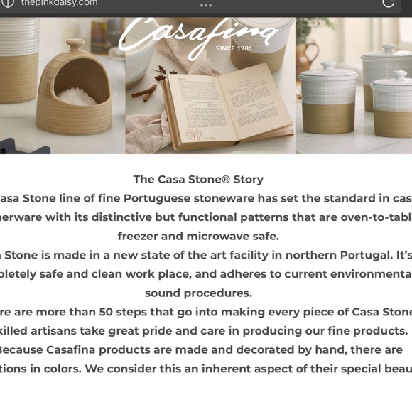 SALE! Gorgeous Large Casa Stone Fine Portuguese Stoneware Baking Dish - Picture 4 of 9